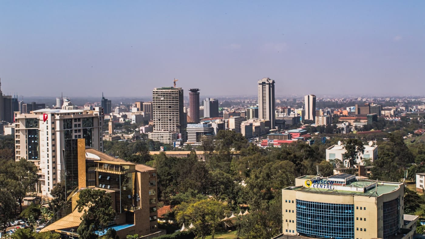 The Nairobi skyline seen across the city
